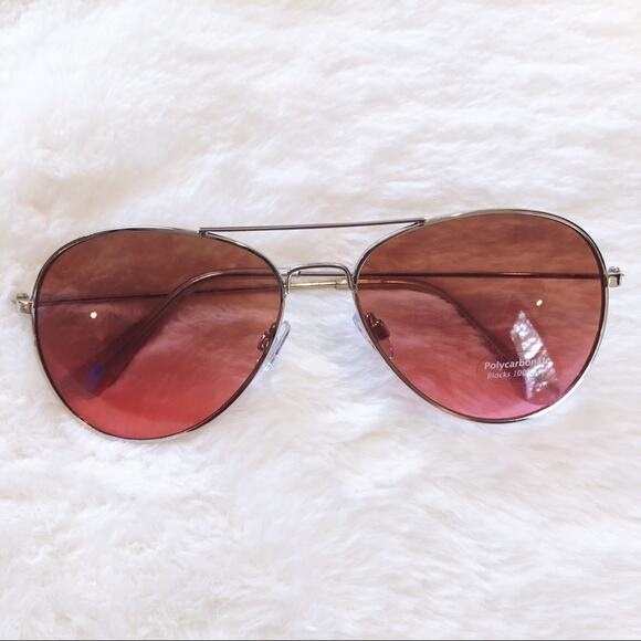 Rosalia Dark Pink Full Rim Aviator Sunglasses - Picture 1 of 10